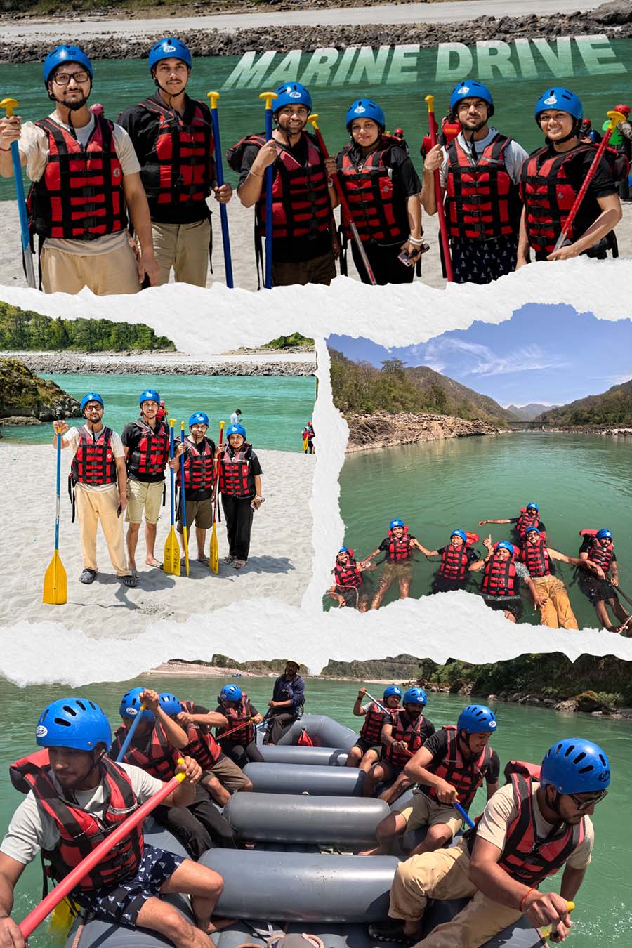 Rishikesh river rafting and water fall